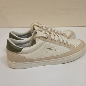 Tommy Hilfiger Cream and Green Sneakers